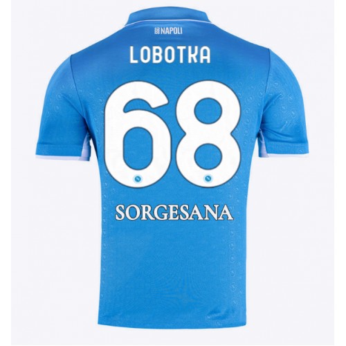 Moški Nogometni dresi SSC Napoli Stanislav Lobotka #68 Domači 2024-25 Kratek Rokav